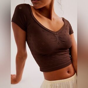 free people eyelet baby tee